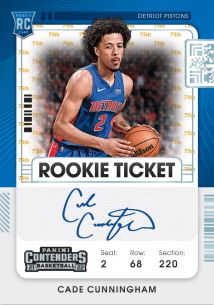 2021-22 Playoff Contenders Cade Cunningham Rookie Ticket Auto