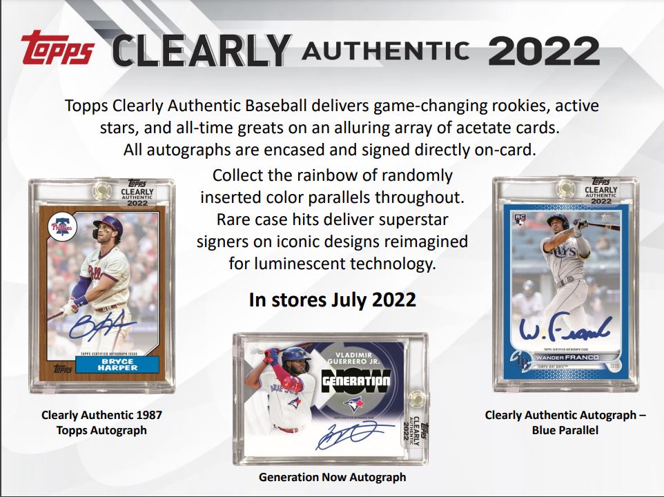 2022 Topps Clearly Authentic Baseball