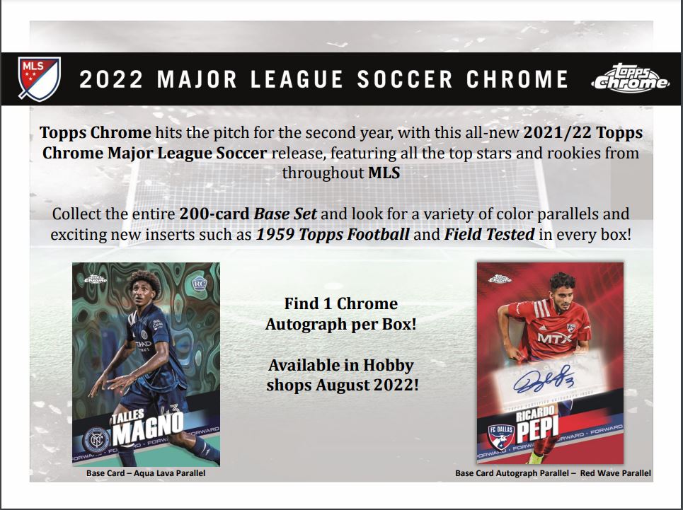 2022 Topps MLS Chrome Soccer
