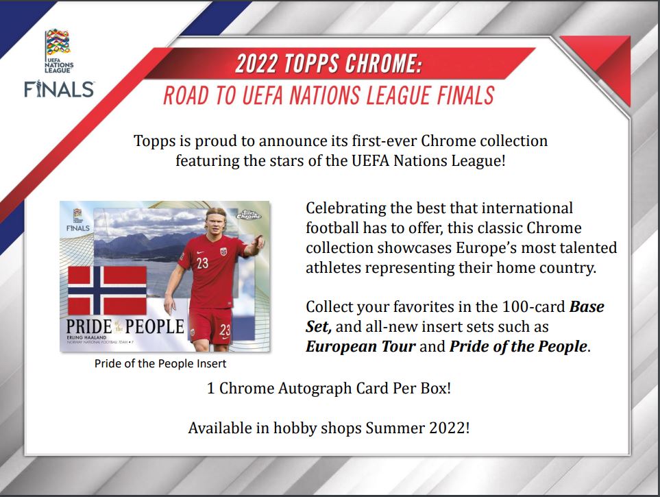 2022 Topps Chrome Road to UEFA Nations League Final Soccer