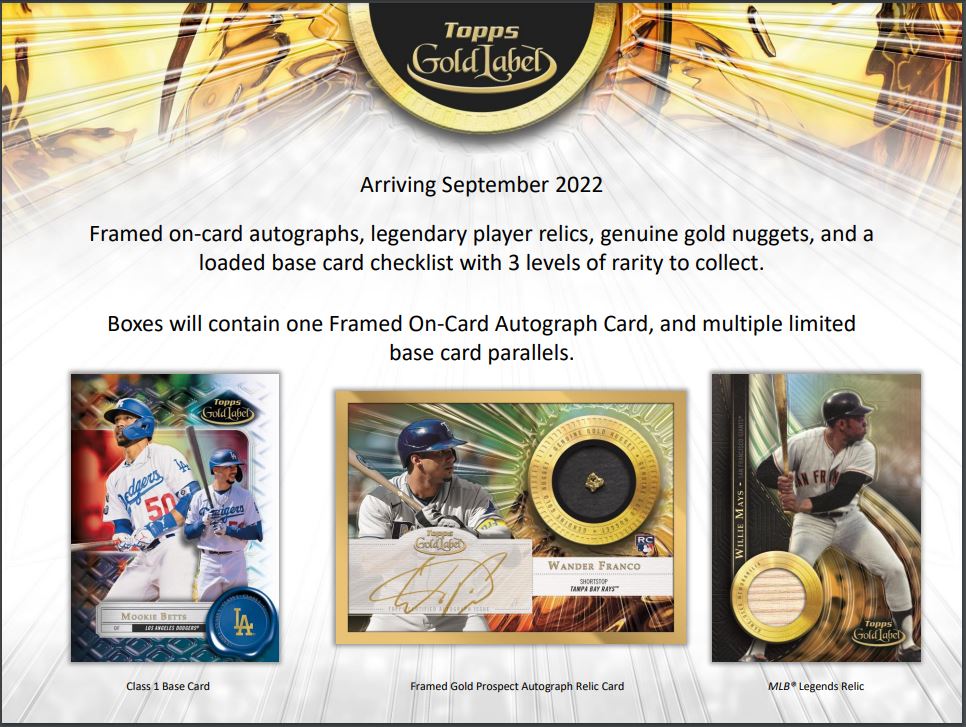 2022 Topps Gold Label Baseball