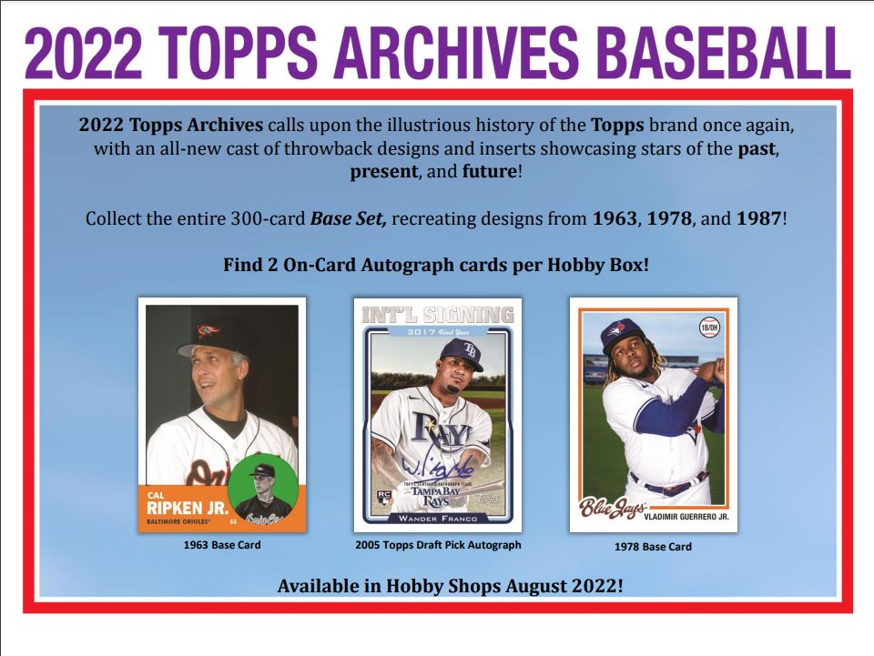 2022 Topps Archive Baseball