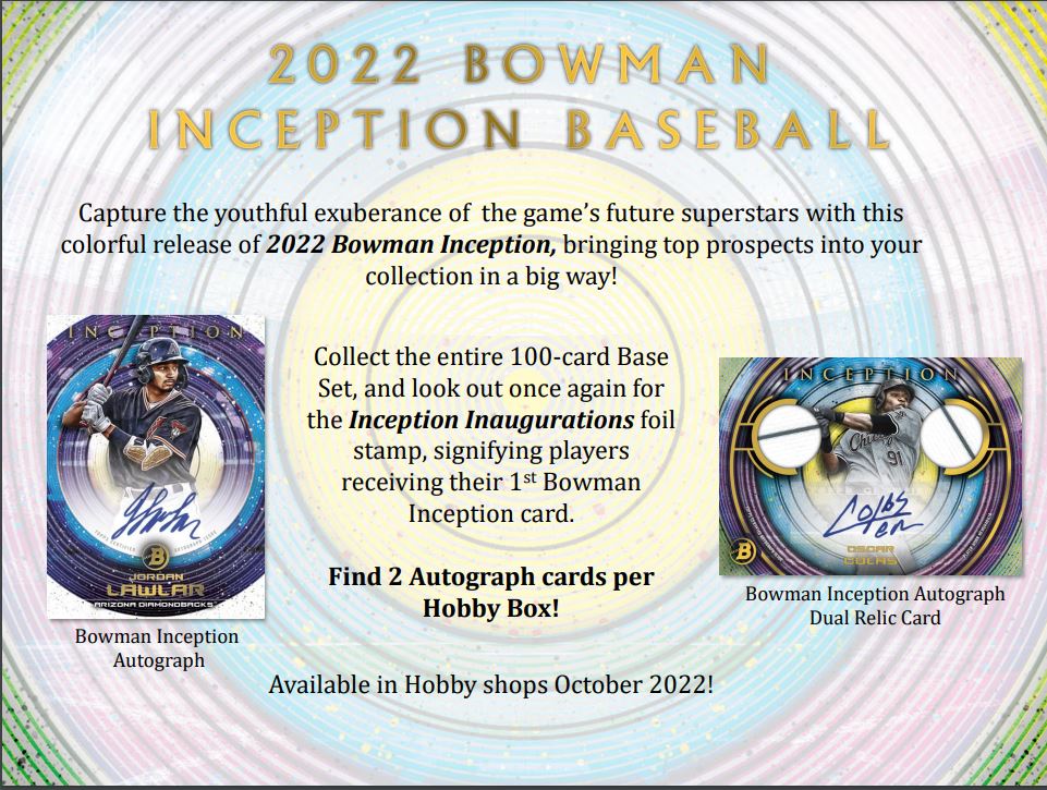 2022 Bowman Inception Baseball