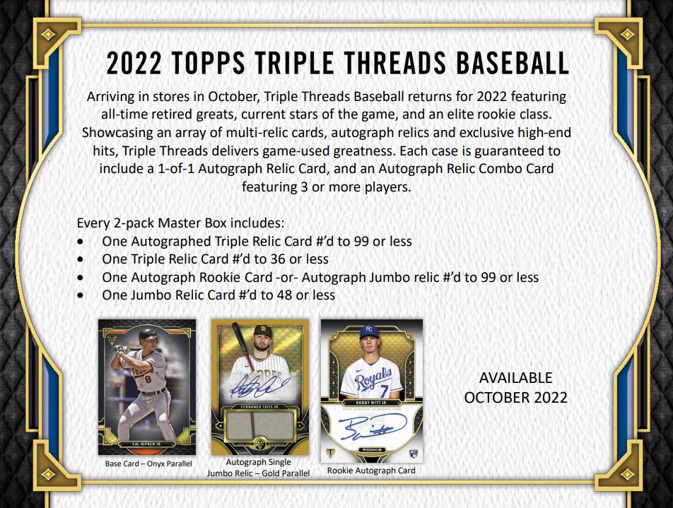 2021 Topps Triple Threads Baseball
