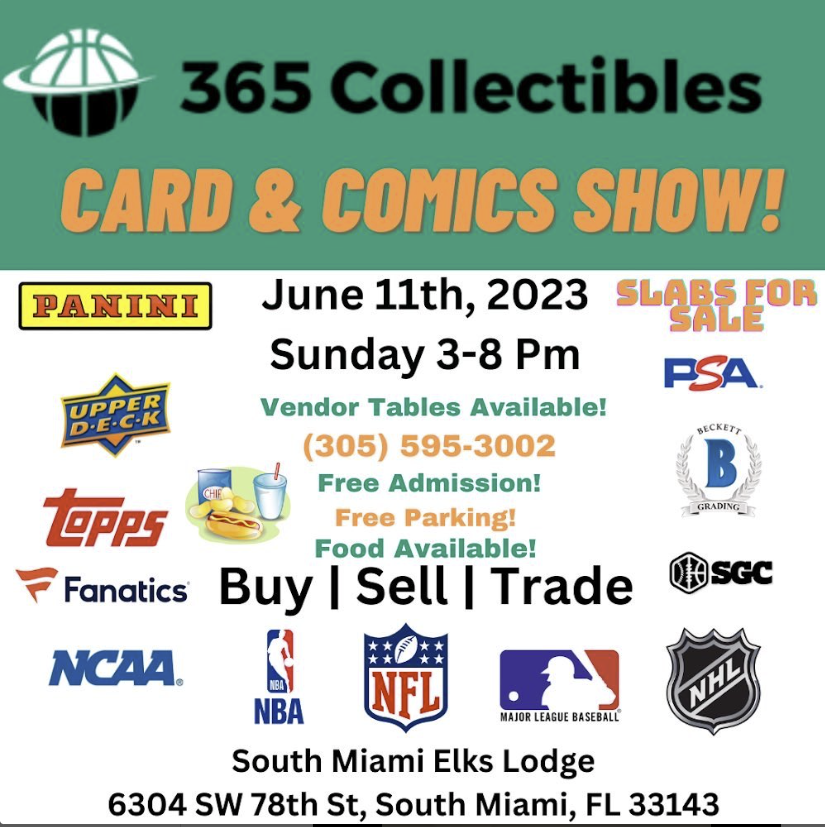 365Collectibles.com Card Show Flyer