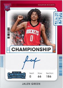 2021-22 Playoff Contenders Jalen Green Championship Ticket