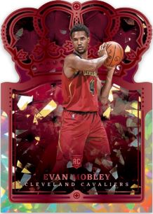 2021-22 Crown Royale Basketball Evan Mobley Crystal Red