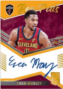 2021-22 Donruss Elite Basketball Evan Mobley Penpals Gold