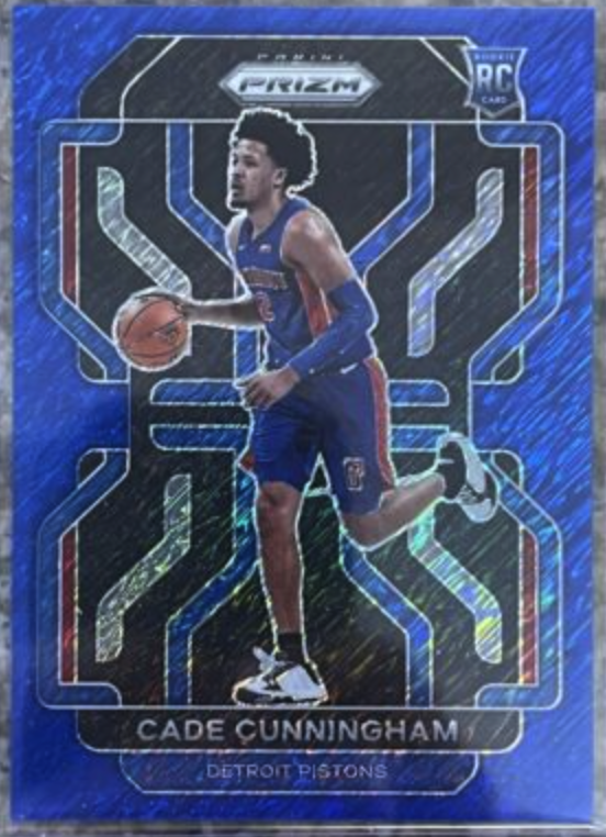 2021-22 Prizm Basketball Cade Cunnnigham Blue Shimmer