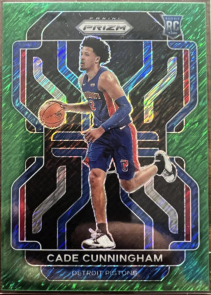 2021-22 Prizm Basketball Cade Cunningham Green Shimmer