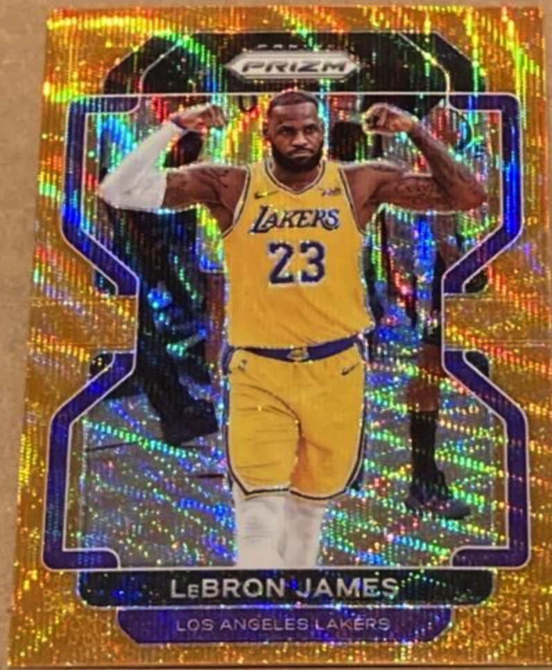 2021-22 Prizm Basketball Lebron James Orange Wave Prizm