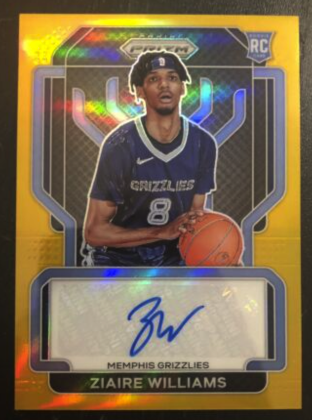 2021-22 Prizm Basketball Zaire Williams Gold Prizm Auto