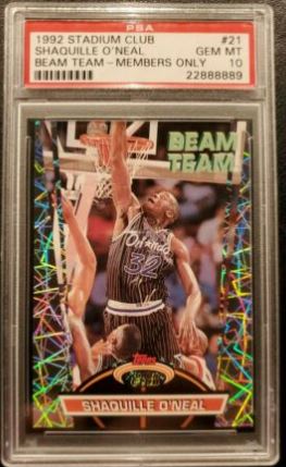 1992-93 Topps Stadium Club Beam Team Shaquille ONeal PSA 10 Members Only