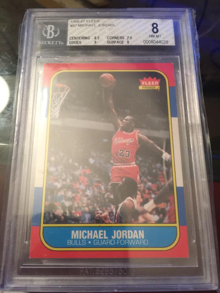1986-87 Fleer Michael Jordan Rookie #57 BGS 8