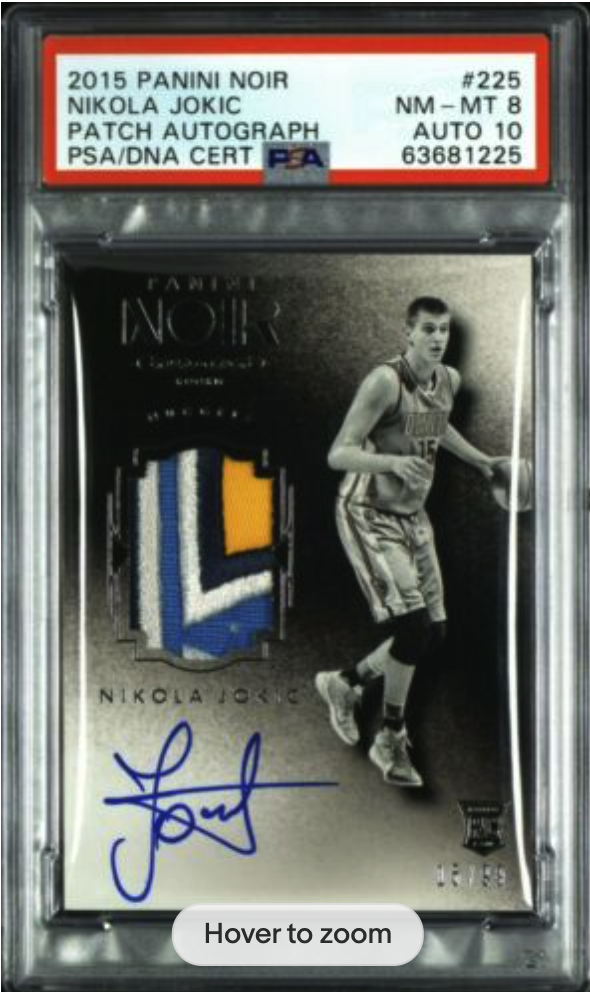 2015 Panini Noir Nikola Jokic RPA