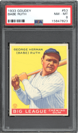 1933 Goudey Babe Ruth PSA 8
