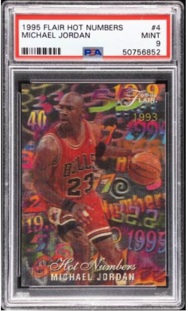 1995-96 Flair Hot Numbers Michael Jordan PSA 9