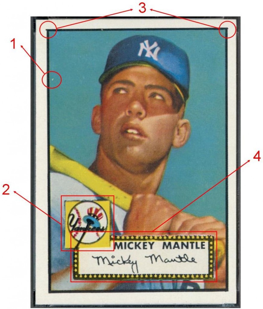 Fake 1952 Topps Mickey Mantle