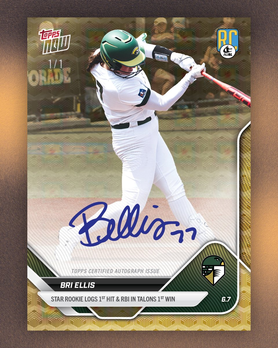 Topps Debuts First AUSL Trading Cards Featuring Power Hitter Bri Ellis and Rising Softball Stars