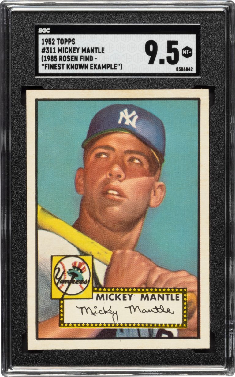 1952 Topps Mickey Mantle SGC 9.5 Sets Record