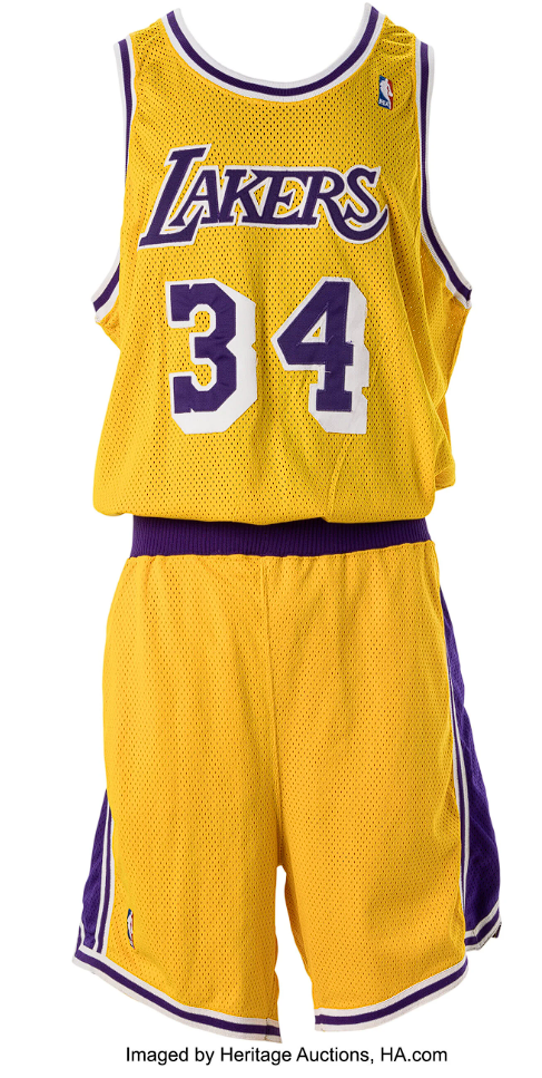 Heritage Auctions Features Shaquille O'Neal's Lakers Gear from Kobe Bryant's Debut Game in Exclusive Sale