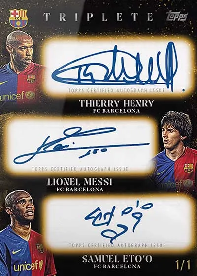 2024 Topps FC Barcelona Triplete 2008-09 Soccer