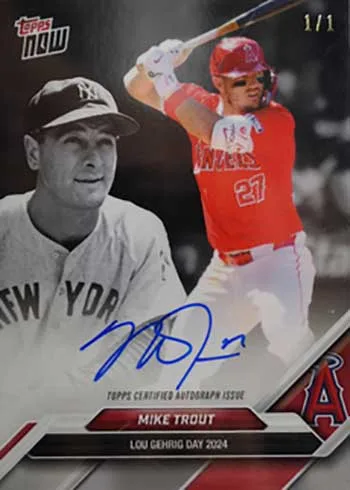 2024 Topps Now Lou Gehrig Day Autographs Baseball Baseball