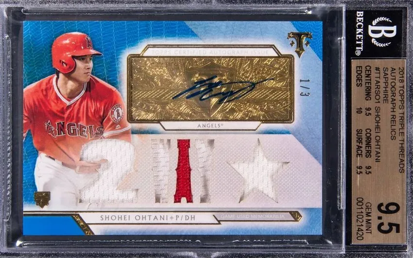 2018 Topps Triple Threads Shohei Ohtani Rookie Card Auction Highlights