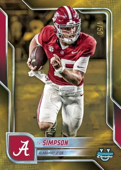 2025 Bowman Chrome Sapphire University Football: Collegiate Stars Prev