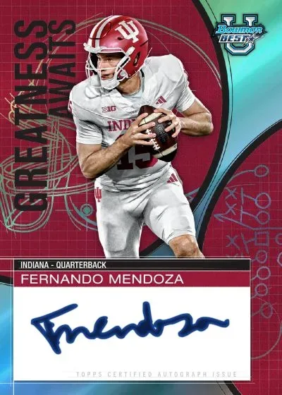 2025 Bowman Best University Football Cards: Top College Prospects & Au