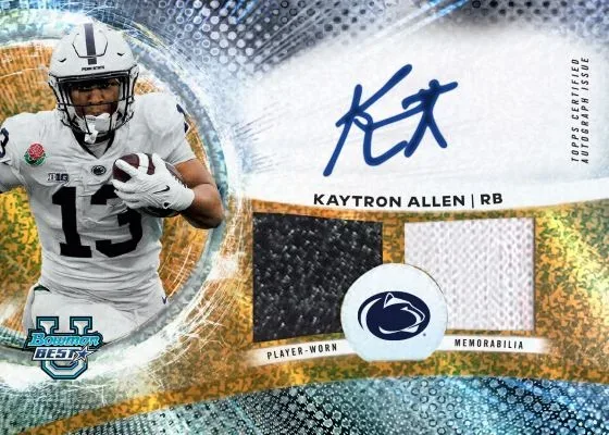2025 Bowman Best University Football Cards: Top College Prospects & Au