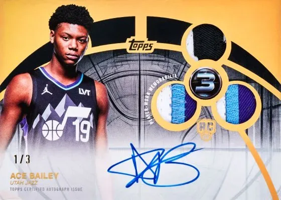 2025-26 Topps Three Basketball Returns with Autographs & Relics