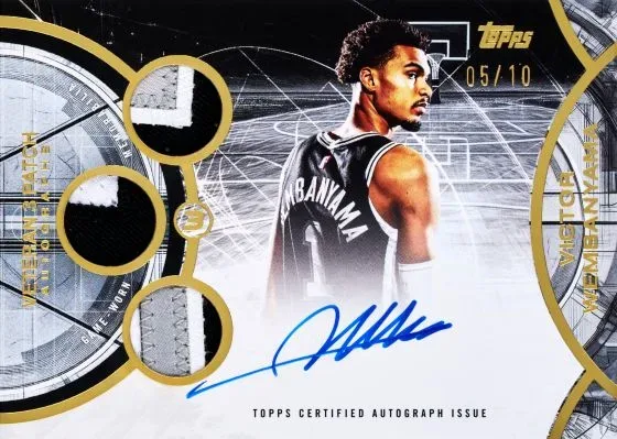 2025-26 Topps Three Basketball Returns with Autographs & Relics