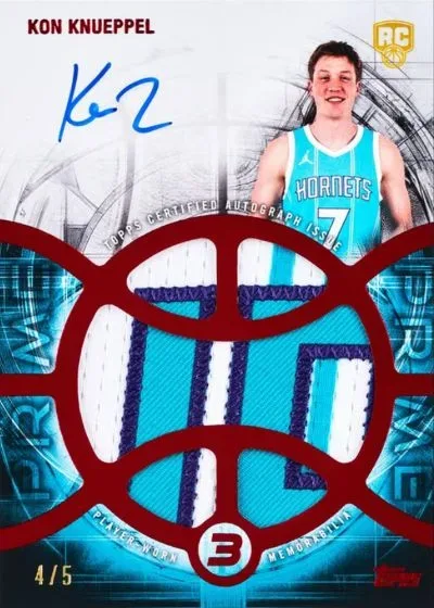 2025-26 Topps Three Basketball Returns with Autographs & Relics