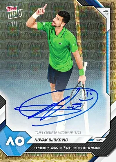 2026 Topps Now Tennis: Real-Time Trading Cards for Pro Tennis Moments