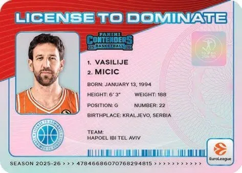 2025-26 Panini Contenders EuroLeague Basketball: First Ticket-Themed S