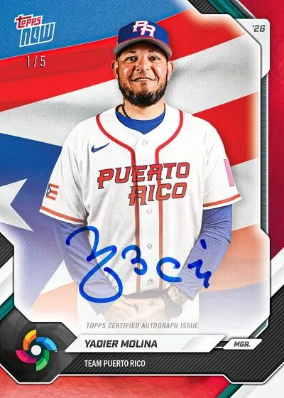 2026 Topps Now World Baseball Classic Team Sets Featuring Autographs