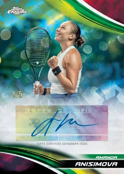 2025 Topps Chrome Sapphire Tennis: Exclusive Sapphire Finish Cards