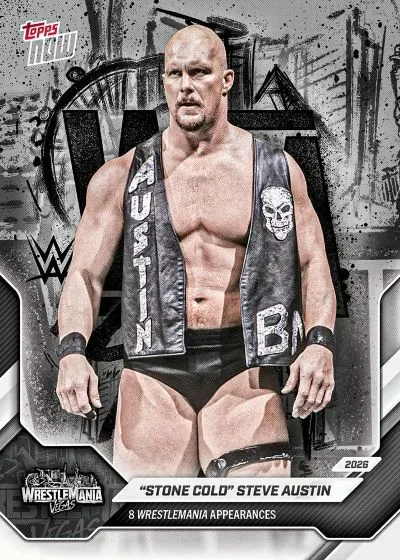 2026 Topps Now WWE WrestleMania Vegas Print-On-Demand Trading Cards