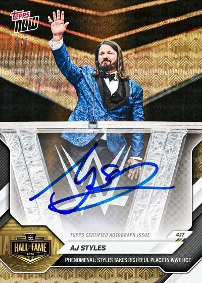 2026 Topps Now WWE Hall of Fame Set Debuts Six-Card Checklist