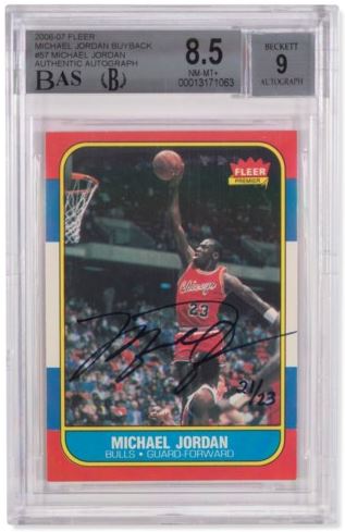 1986 Fleer Michael Jordan Buy Back Rookie Autograph /23