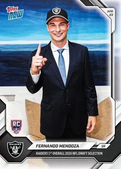 2026 Topps Now NFL Draft Debuts Licensed NFL Print-on-Demand Cards