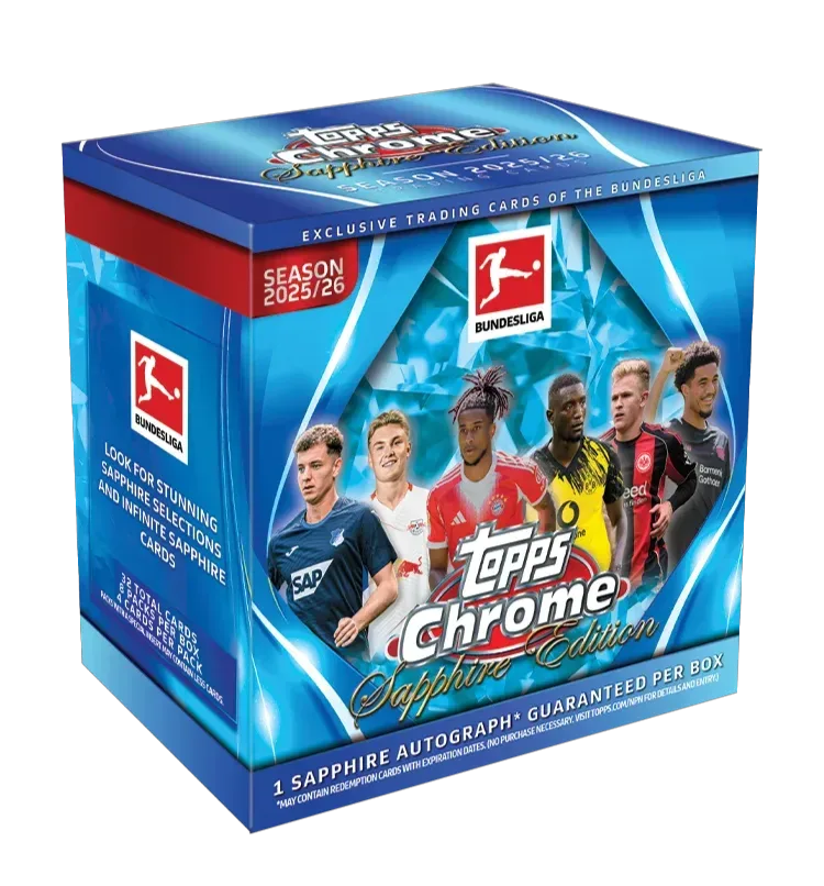 2025-26 Topps Chrome Sapphire Bundesliga: Box, Auto Details