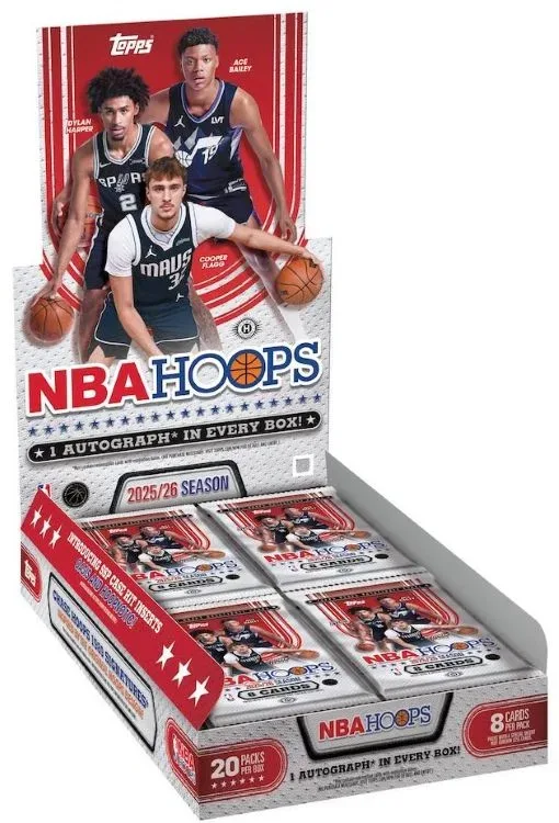 2025-26 Topps NBA Hoops Basketball Cards: Stars, Rookies & Autographs