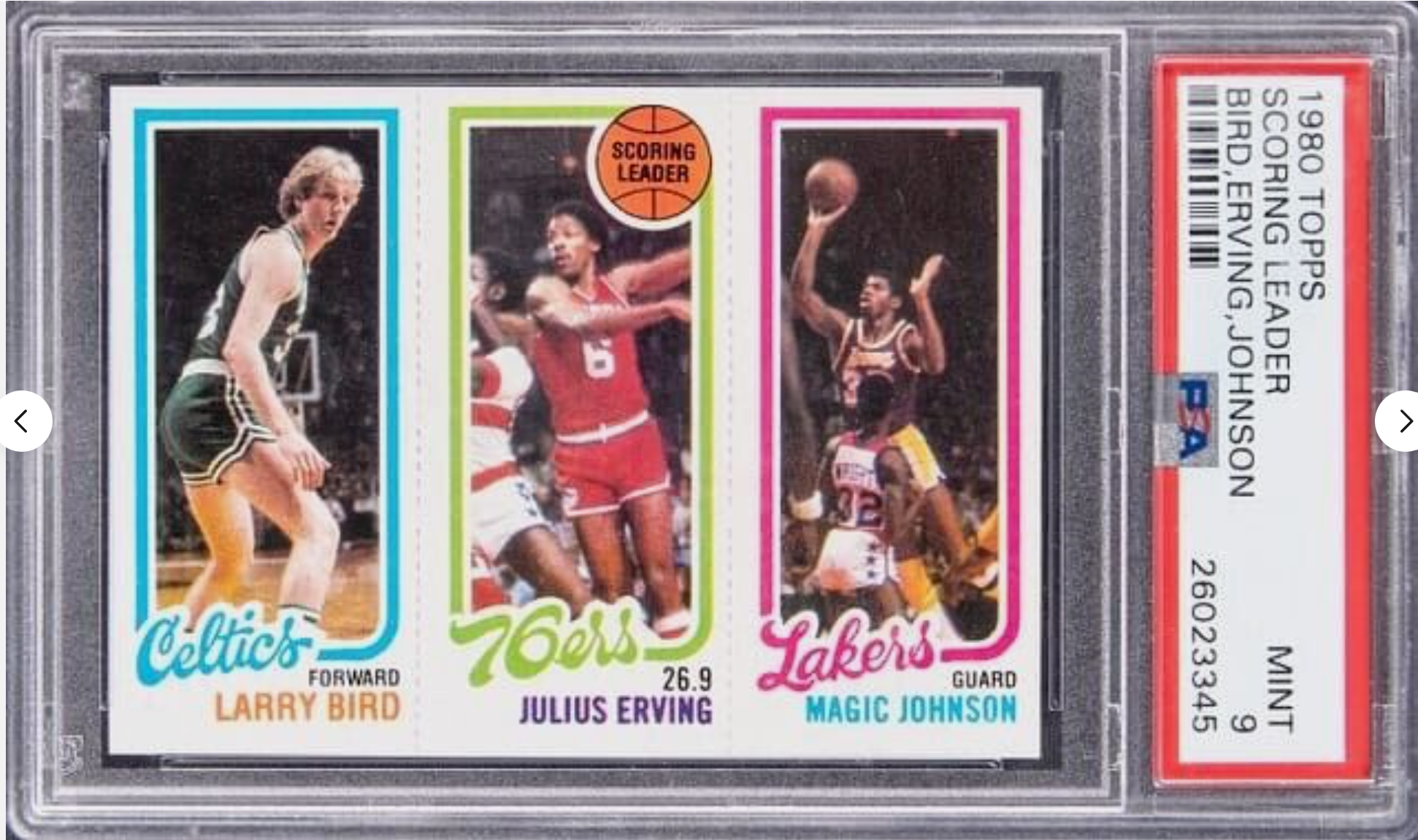 A Legendary Assembly: The 1980 Topps Bird, Johnson, and Erving Card