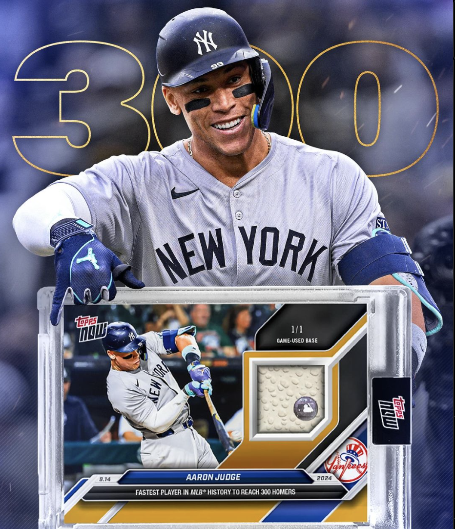 Aaron Judge Hits 300 Home Runs, and You Can Own a Piece of the Historic Moment with Topps!