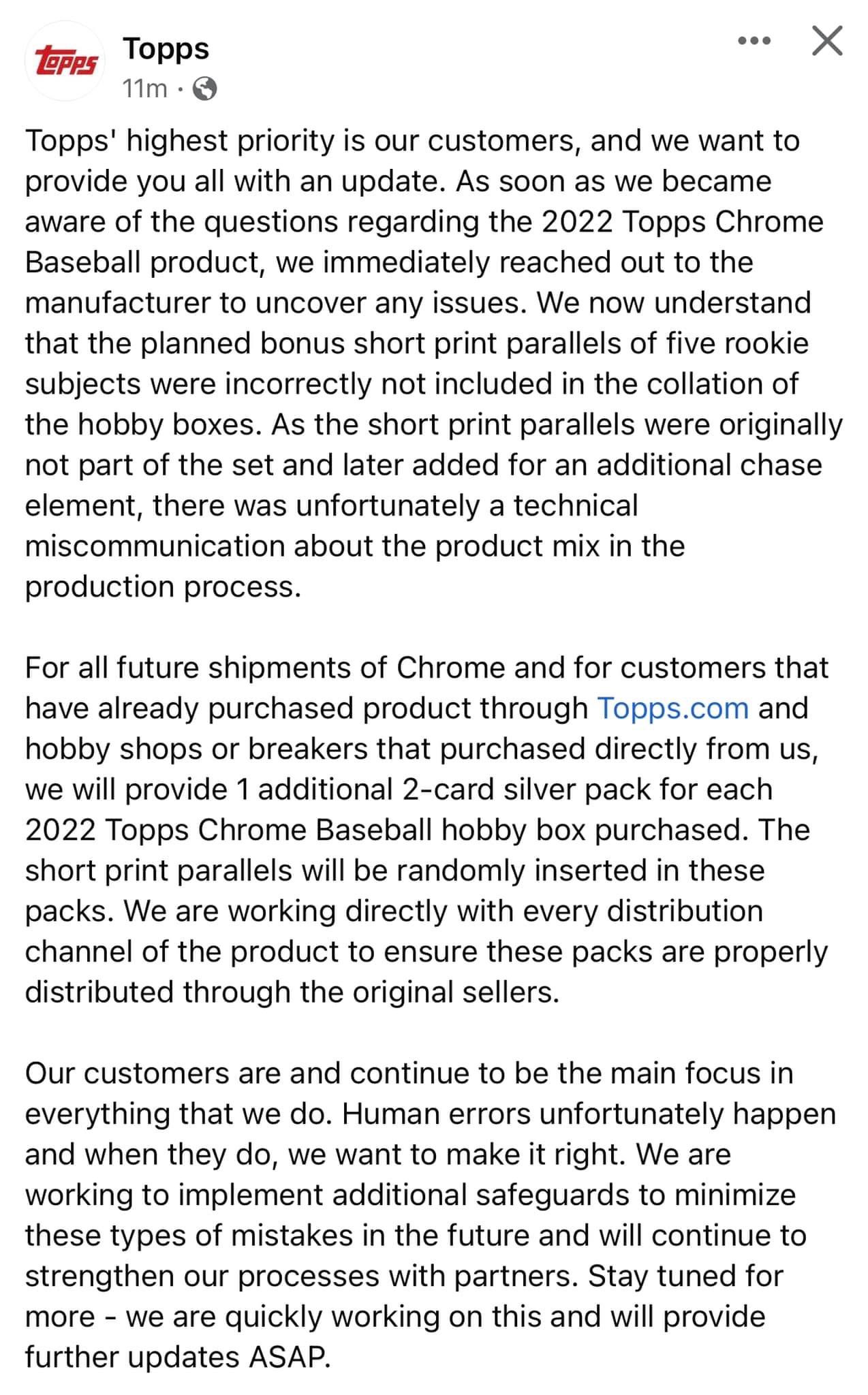 Another Topps Screw-Up Made Right..