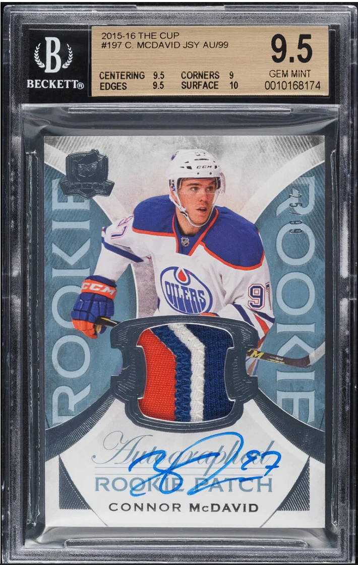 Auction Highlights: Rare Cards of McDavid, Gretzky, Jordan, and Baseball Legends Up for Bids