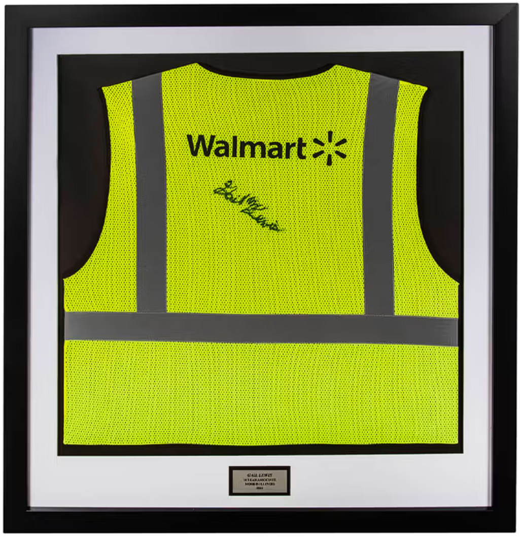 Charity Auction of Viral Walmart Vest Signed by Gail Lewis Concludes with Positive Impact