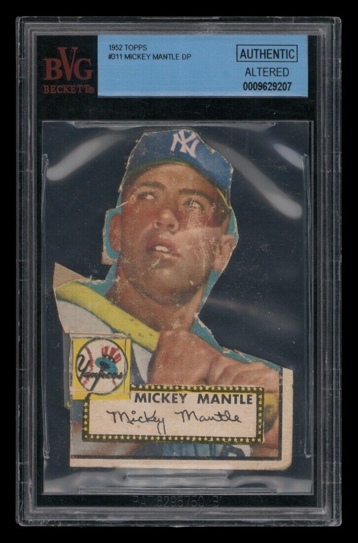 Discover a Rare Treasure: The Die-Cut 1952 Topps Mickey Mantle Card on Auction